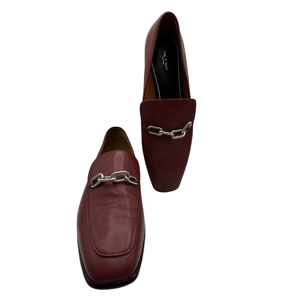 Rag and Bone Russet (Red/Brick) Aslen Chain Loafer Size 41 NWOT - Picture 5 of 9